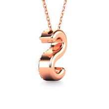 Load image into Gallery viewer, Diamond 1/10 Ct.Tw. Letter S Pendant in 14K Rose Gold&quot;