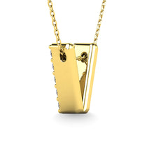 Load image into Gallery viewer, Diamond 1/10 Ct.Tw. Letter V Pendant in 14K Yellow Gold&quot;