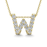 Diamond 1/6 Ct.Tw. Letter W Pendant in 14K Yellow Gold