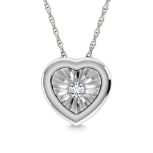 Cargar imagen en el visor de la galería, Diamond 1/50 Ct.Tw. Heart Pendant in 925 Silver