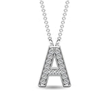 Diamond 1/20 Ct.Tw. Letter A Pendant in 10K White Gold