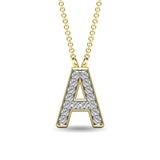 Diamond 1/20 Ct.Tw. Letter A Pendant in 10K Yellow Gold