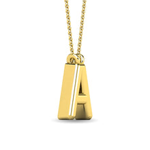 Load image into Gallery viewer, Diamond 1/20 Ct.Tw. Letter A Pendant in 10K Yellow Gold