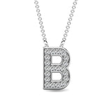 Diamond 1/20 Ct.Tw. Letter B Pendant in 10K White Gold