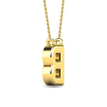 Load image into Gallery viewer, Diamond 1/20 Ct.Tw. Letter B Pendant in 10K Yellow Gold