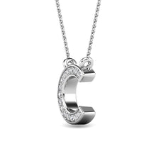 Load image into Gallery viewer, Diamond 1/20 Ct.Tw. Letter C Pendant in 10K White Gold