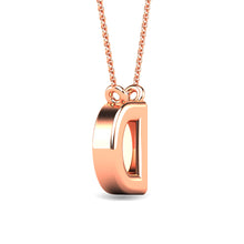 Load image into Gallery viewer, Diamond 1/20 Ct.Tw. Letter D Pendant in 10K Rose Gold