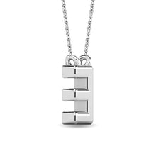 Load image into Gallery viewer, Diamond 1/20 Ct.Tw. Letter E Pendant in 10K White Gold