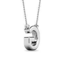 Load image into Gallery viewer, Diamond 1/20 Ct.Tw. Letter G Pendant in 10K White Gold