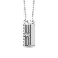 Cargar imagen en el visor de la galería, Diamond 1/20 Ct.Tw. Letter H Pendant in 10K White Gold