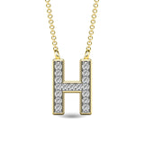 Diamond 1/20 Ct.Tw. Letter H Pendant in 10K Yellow Gold