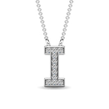 Load image into Gallery viewer, Diamond 1/20 Ct.Tw. Letter I Pendant in 10K White Gold