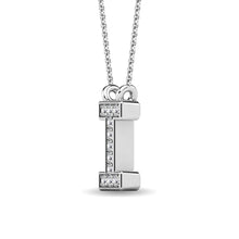 Cargar imagen en el visor de la galería, Diamond 1/20 Ct.Tw. Letter I Pendant in 10K White Gold