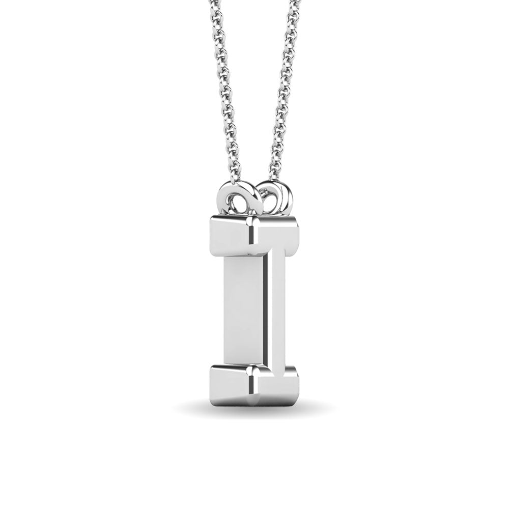 Diamond 1/20 Ct.Tw. Letter I Pendant in 10K White Gold