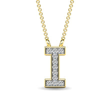 Load image into Gallery viewer, Diamond 1/20 Ct.Tw. Letter I Pendant in 10K Yellow Gold