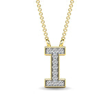 Diamond 1/20 Ct.Tw. Letter I Pendant in 10K Yellow Gold