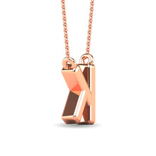 Load image into Gallery viewer, Diamond 1/20 Ct.Tw. Letter K Pendant in 10K Rose Gold