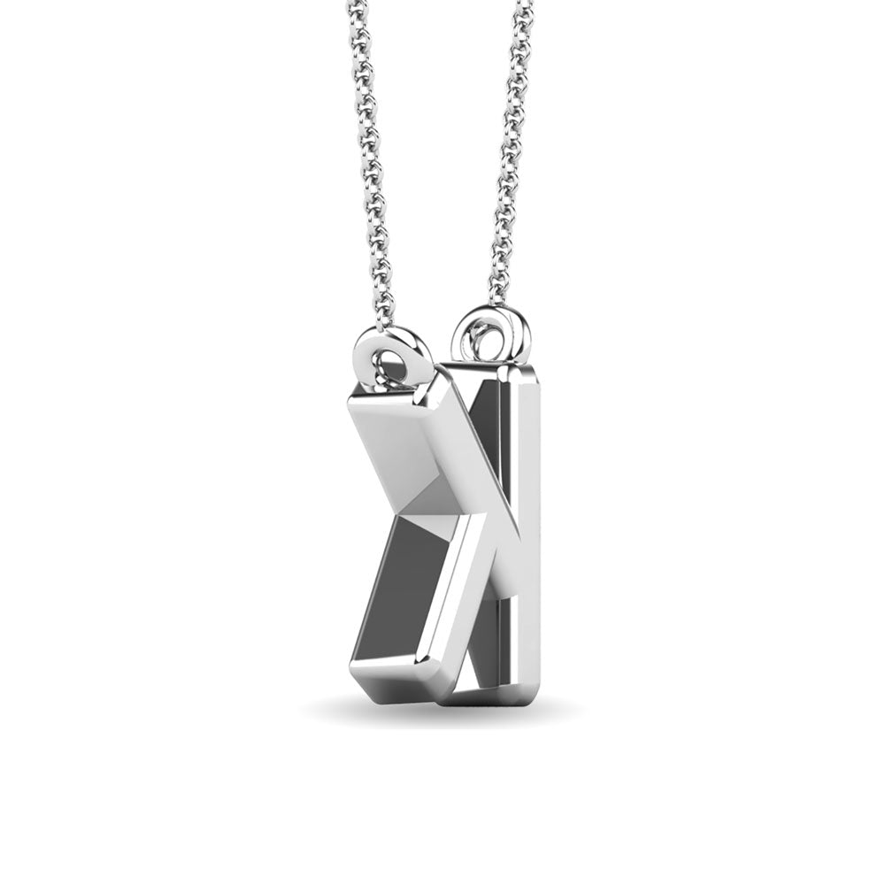 Diamond 1/20 Ct.Tw. Letter K Pendant in 10K White Gold