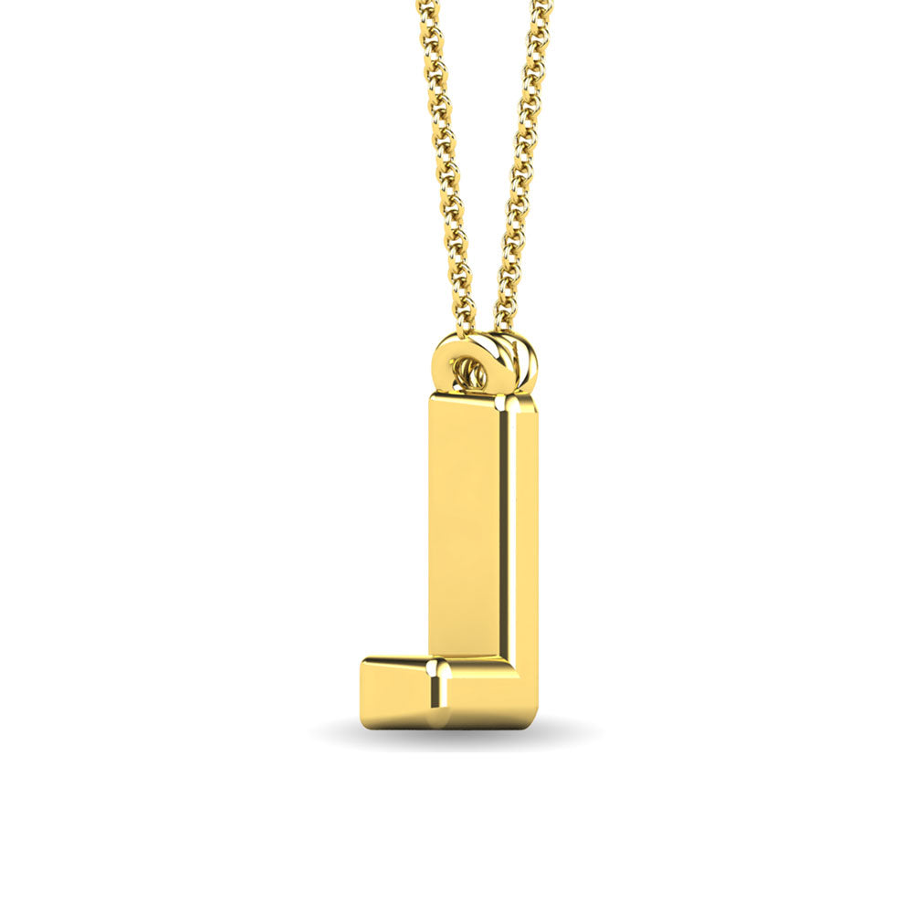 Diamond 1/20 Ct.Tw. Letter L Pendant in 10K Yellow Gold