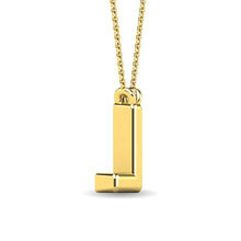 Load image into Gallery viewer, Diamond 1/20 Ct.Tw. Letter L Pendant in 10K Yellow Gold