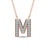 Diamond 1/20 Ct.Tw. Letter M Pendant in 10K Rose Gold