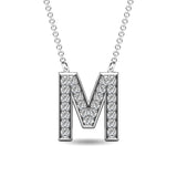 Diamond 1/20 Ct.Tw. Letter M Pendant in 10K White Gold