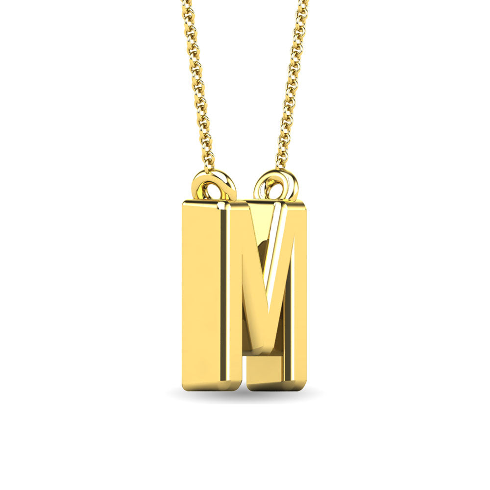 Diamond 1/20 Ct.Tw. Letter M Pendant in 10K Yellow Gold