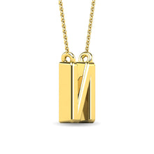 Load image into Gallery viewer, Diamond 1/20 Ct.Tw. Letter N Pendant in 10K Yellow Gold