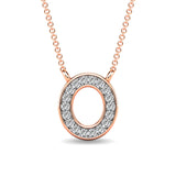 Diamond 1/20 Ct.Tw. Letter O Pendant in 10K Rose Gold