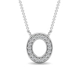 Diamond 1/20 Ct.Tw. Letter O Pendant in 10K White Gold