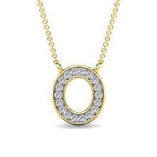 Load image into Gallery viewer, Diamond 1/20 Ct.Tw. Letter O Pendant in 10K Yellow Gold