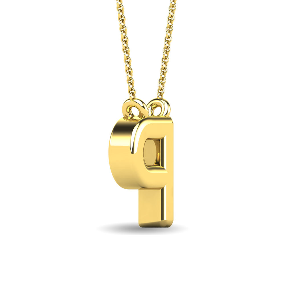 Diamond 1/20 Ct.Tw. Letter P Pendant in 10K Yellow Gold