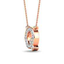 Load image into Gallery viewer, Diamond 1/20 Ct.Tw. Letter Q Pendant in 10K Rose Gold