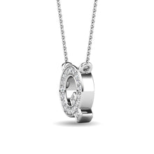 Cargar imagen en el visor de la galería, Diamond 1/20 Ct.Tw. Letter Q Pendant in 10K White Gold