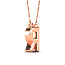 Load image into Gallery viewer, Diamond 1/20 Ct.Tw. Letter R Pendant in 10K Rose Gold