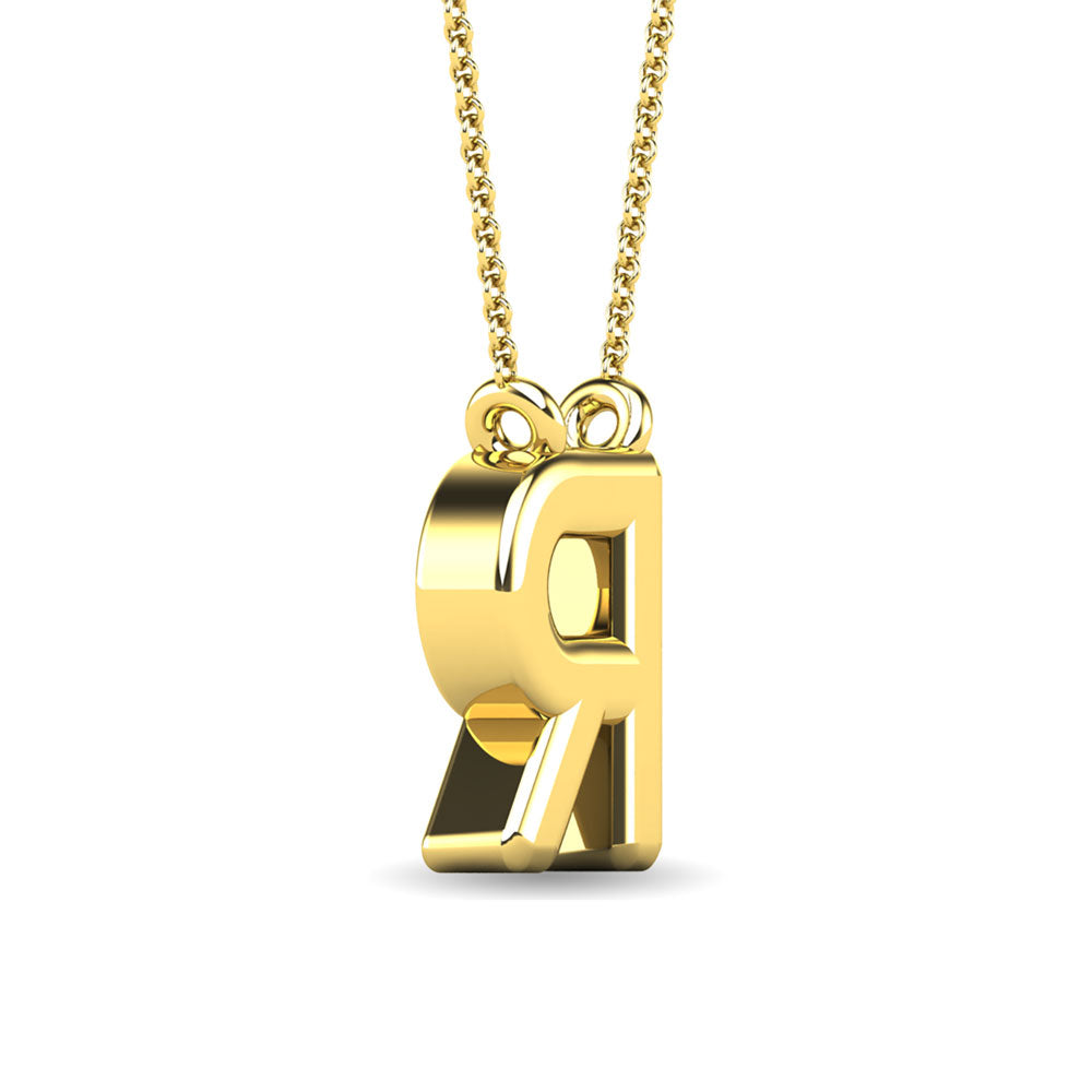 Diamond 1/20 Ct.Tw. Letter R Pendant in 10K Yellow Gold