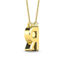 Load image into Gallery viewer, Diamond 1/20 Ct.Tw. Letter R Pendant in 10K Yellow Gold