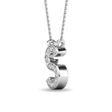 Load image into Gallery viewer, Diamond 1/20 Ct.Tw. Letter S Pendant in 10K White Gold