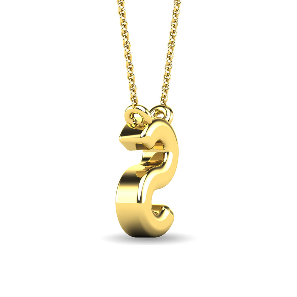 Diamond 1/20 Ct.Tw. Letter S Pendant in 10K Yellow Gold