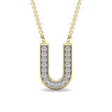 Diamond 1/20 Ct.Tw. Letter U Pendant in 10K Yellow Gold