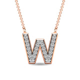 Diamond 1/20 Ct.Tw. Letter W Pendant in 10K Rose Gold