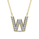 Diamond 1/20 Ct.Tw. Letter W Pendant in 10K Yellow Gold