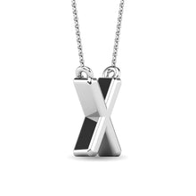 Load image into Gallery viewer, Diamond 1/20 Ct.Tw. Letter X Pendant in 10K White Gold