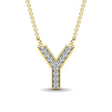 Diamond 1/20 Ct.Tw. Letter Y Pendant in 10K Yellow Gold