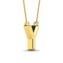 Load image into Gallery viewer, Diamond 1/20 Ct.Tw. Letter Y Pendant in 10K Yellow Gold