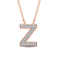 Load image into Gallery viewer, Diamond 1/20 Ct.Tw. Letter Z Pendant in 10K Rose Gold