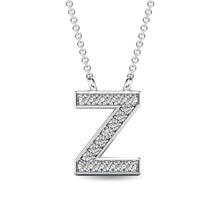 Load image into Gallery viewer, Diamond 1/20 Ct.Tw. Letter Z Pendant in 10K White Gold