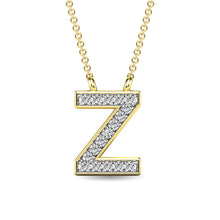 Load image into Gallery viewer, Diamond 1/20 Ct.Tw. Letter Z Pendant in 10K Yellow Gold