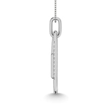 Load image into Gallery viewer, Diamond 1/20 Ct.Tw. Paper Clip Pendant in 925 Silver