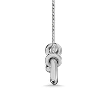 Load image into Gallery viewer, Diamond 1/20 Ct.Tw. Paper Clip Necklace in 925 Silver